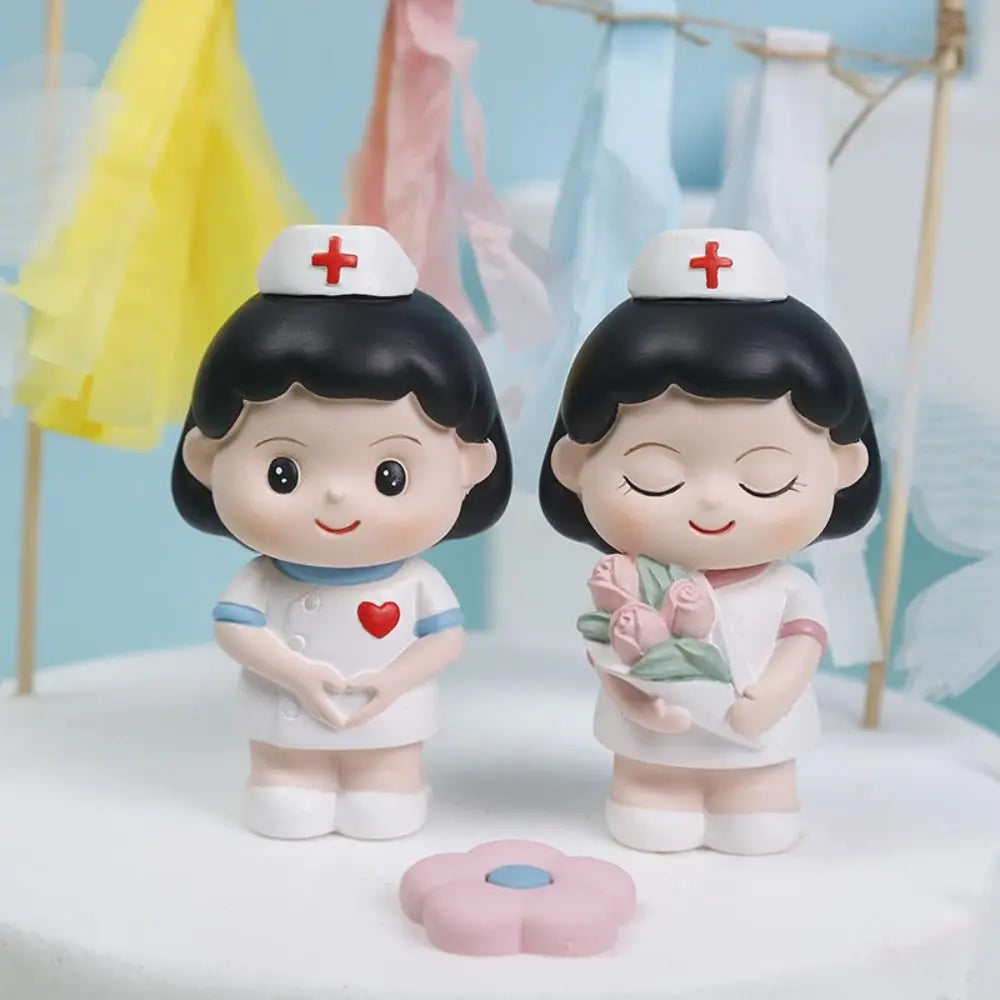 Resin Nurse & Doctor Figurine DIY Cake Ornament Collectible Resin Figurine Richie's