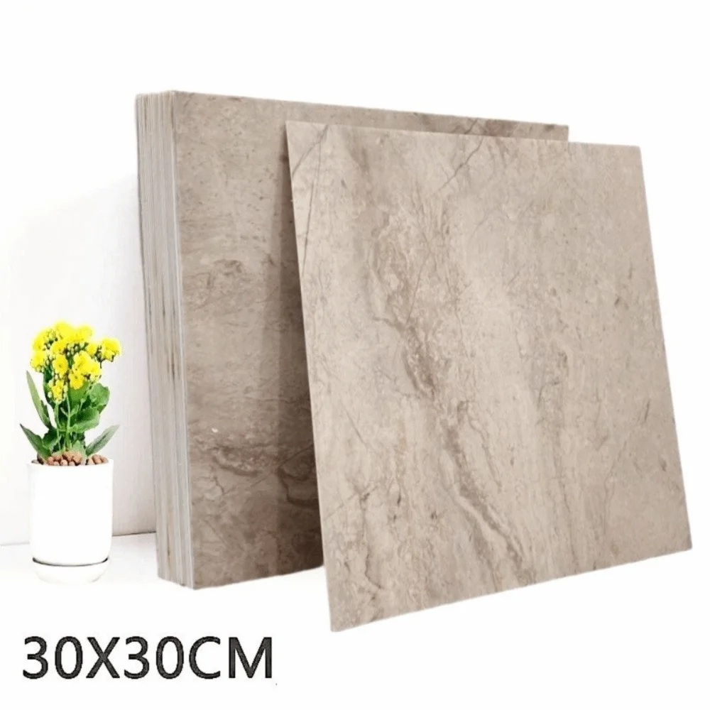 Self-Adhesive PVC Floor Tile 30x30cm Waterproof Marble Texture Peel & Stick Tile Richie's Style 2