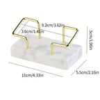 Marble Business Card Holder with Gold Metal Frame | Desktop Business Card Holder Richie's