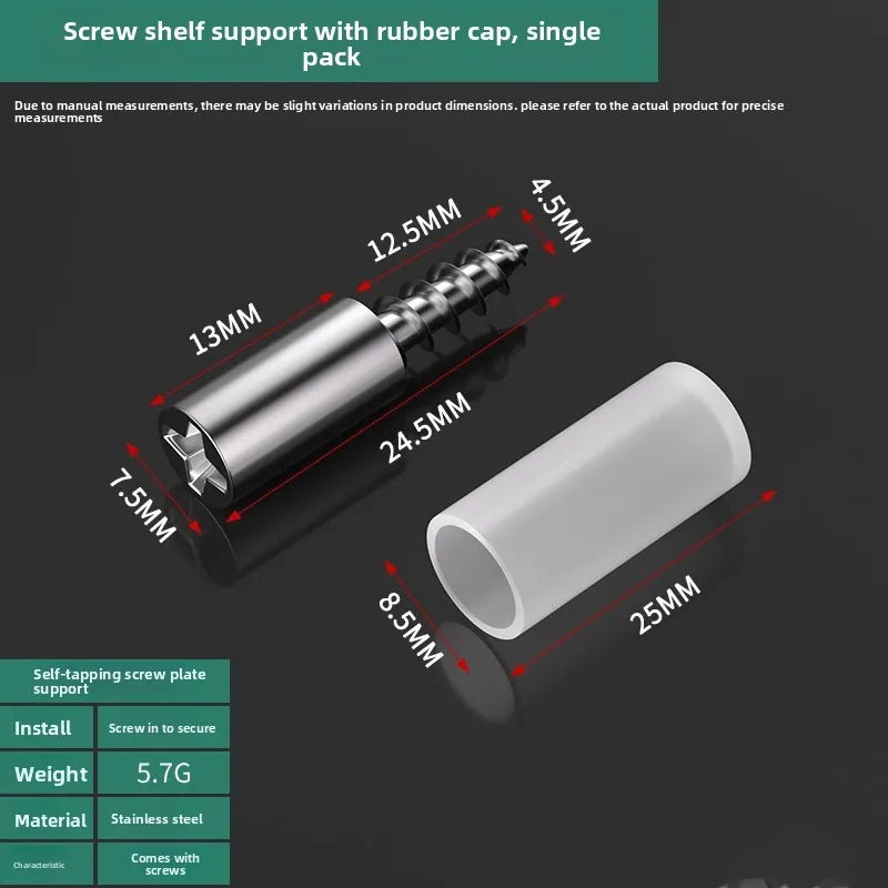 Self-Tapping Shelf Support Screws M3×4 for Cabinets & Wardrobes Self-Tapping Screws Richie's 1pcs