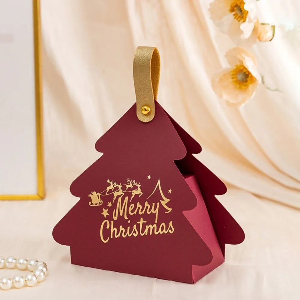 5-Pack Christmas Tree Triangle Gift Boxes with Handle Holiday Gift Box Richie's Type C-Red other