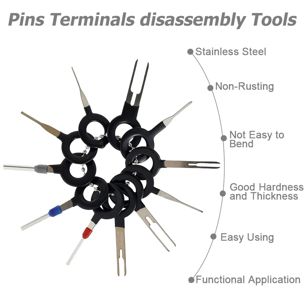 11-Pc Stainless Steel Terminal Remover & Wire Connector Kit Terminal Remover Kit Richie's