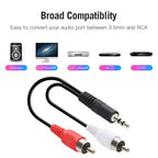 3.5mm to 2 RCA Male Stereo Audio Adapter Y-Cable – 30cm Audio Adapter Cable Richie's