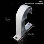 Aluminum Curtain Rod Bracket – Single & Double Hang Curtain Rod Bracket Richie's White-Top mounted