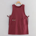 Waterproof Long Vest Apron with Pockets | Kitchen & Art Kitchen Apron Richie's Red