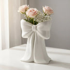Pink Ceramic Bow Vase – Handcrafted Coquette Bow Knot Décor Decorative Ceramic Vase Richie's