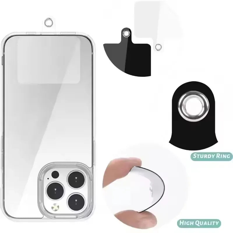 Universal Phone Lanyard Tether Tab Cards – Matte Transparent PVC Phone Lanyard Tab Richie's