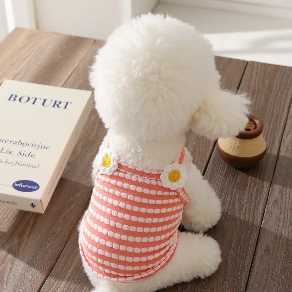 Strawberry Striped Sleeveless Dress for Small Dogs | Cute Pet Pet Dog Dress Richie's