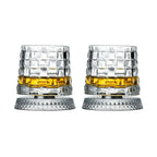 360° Rotating Whiskey Glass Spinning Crystal Tumbler Set of 2 Whiskey Glass Set Richie's E
