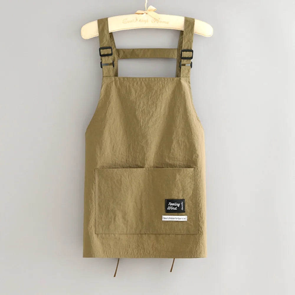 Professional Barber Apron – Waterproof Canvas Work Apron Work Apron Richie's Khaki-Short