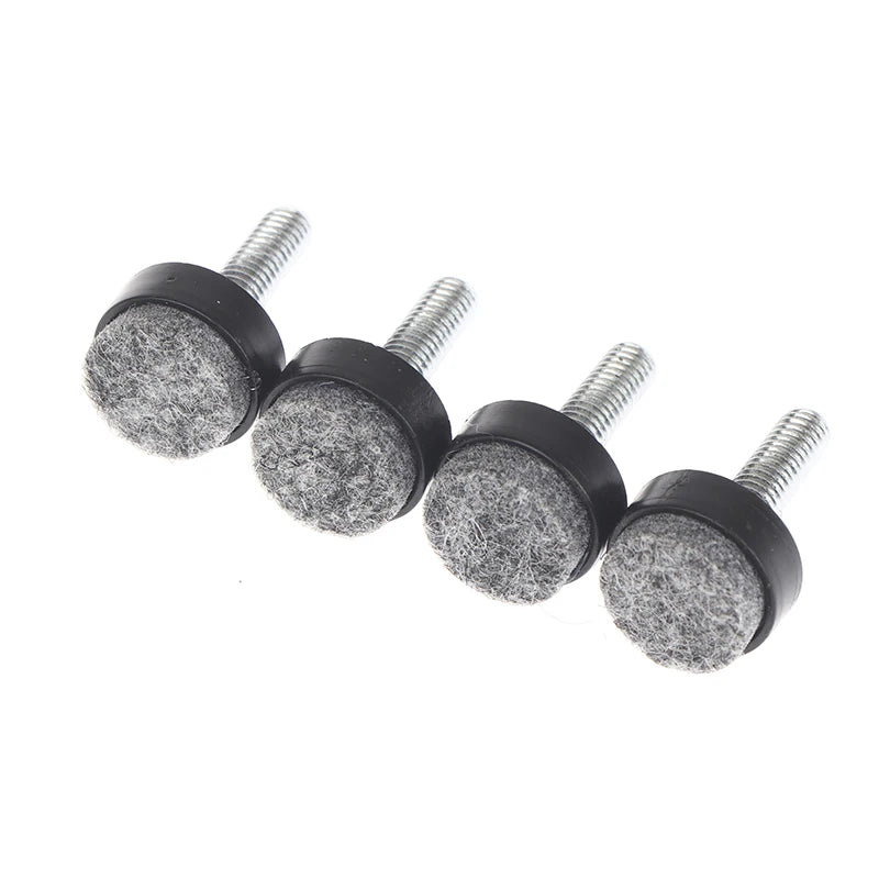 Adjustable Felt Furniture Leg Pads M6 M8 Anti-Slip Screws 4/8Pcs Furniture Leg Pads Richie's 4Pcs Black M6x25x20