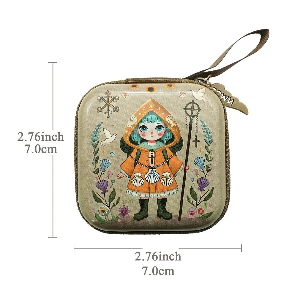 Virgin Mary Rosary Storage Bag – Zippered Christian Gift Box Rosary Storage Box Richie's 18
