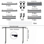 Adjustable Metal Balloon Flower Arch Stand with Clamps Balloon Arch Stand Richie's Black 1pc