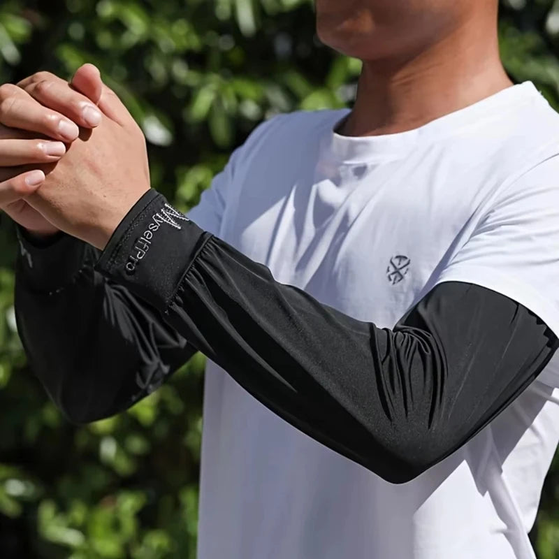 UV Protection Ice Silk Arm Sleeves – Cooling Outdoor Cover UV Arm Sleeves Richie's