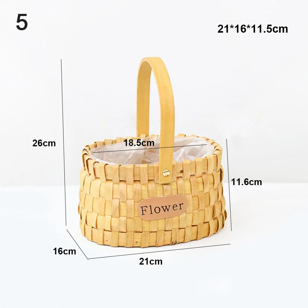 Mini Handwoven Dollhouse Wicker Basket – DIY Flower Basket Miniature Wicker Basket Richie's 5