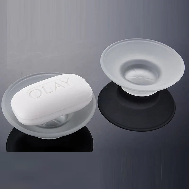 HOBHE Glass Soap Dish – Matte & Transparent Bathroom Holder Glass Soap Dish Richie's