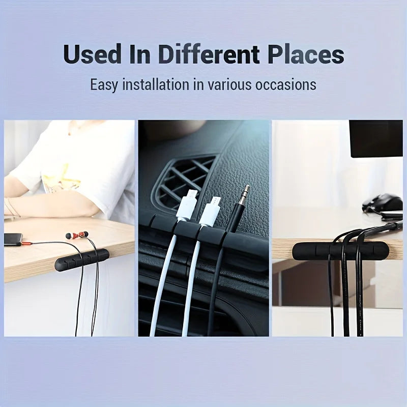 Multi-Slot Cable Organizer Clips – Cord Management for Desk & Car Cable Organizer Clip Richie's