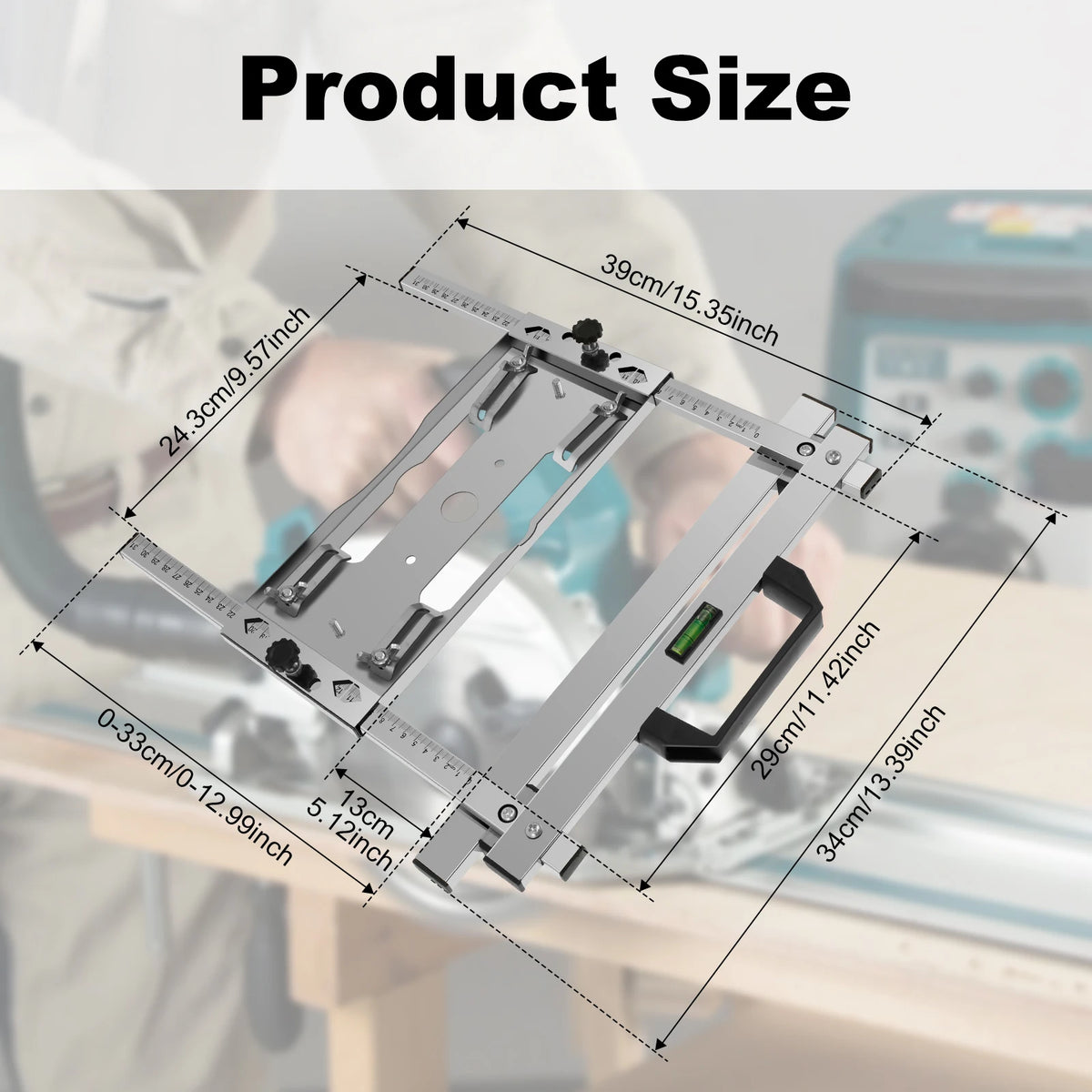 Circular Saw Edge Guide Positioner – Adjustable Cutting Rail Circular Saw Guide Richie's 39cm-34cm