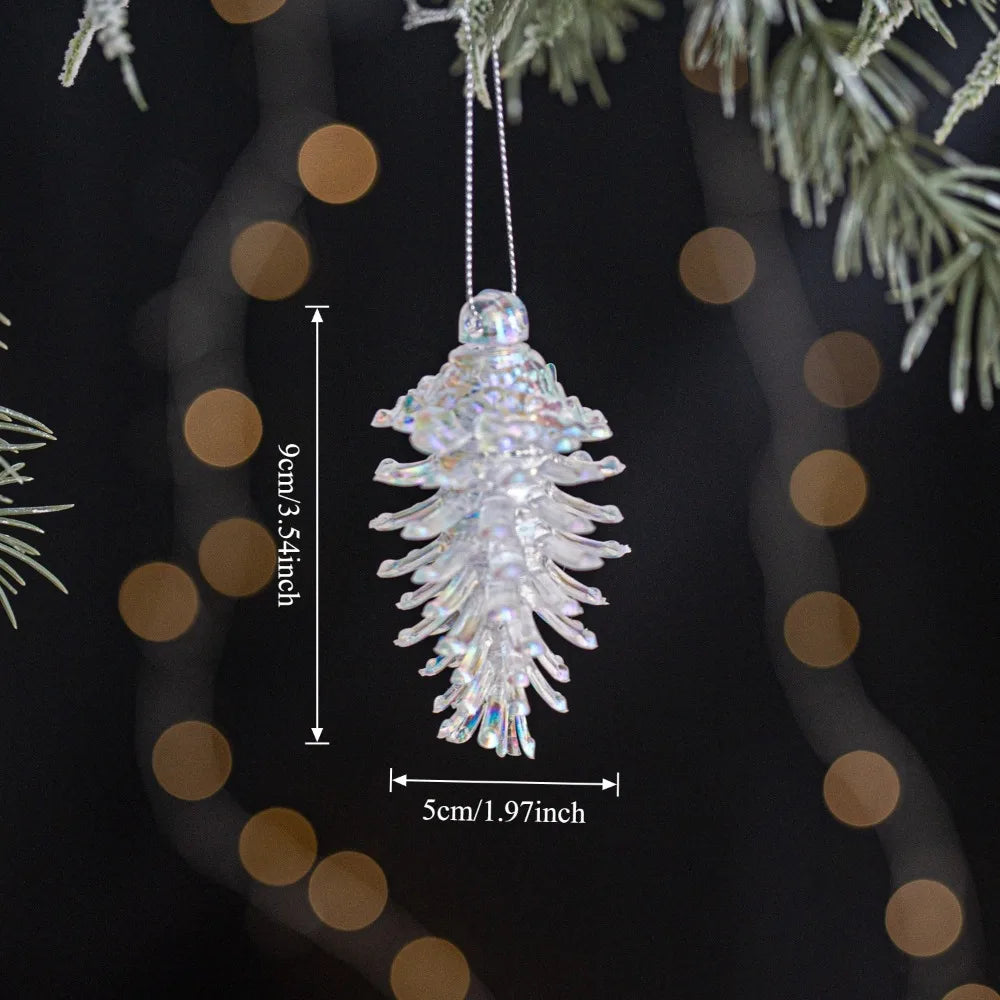Acrylic Crystal Christmas Tree Ornaments – Snowflake Pendants Christmas Tree Ornament Richie's Style 4
