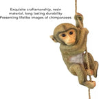 Resin Hanging Monkey Statue with Jute Rope | Garden Figurine Garden Figurine Richie's