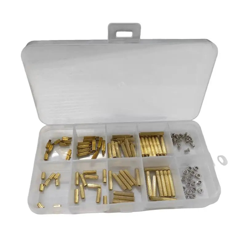 M2 Brass Standoff Kit 120Pcs – Screws Nuts Assortment Standoff Spacer Kit Richie's