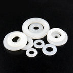 White Nylon Flat Washers M2–M12 Plastic Insulating Spacer Gaskets Nylon Flat Washers Richie's