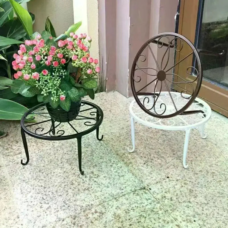 Rustproof Iron Round Flower Pot Stand | Balcony Plant Rack Plant Pot Stand Richie's