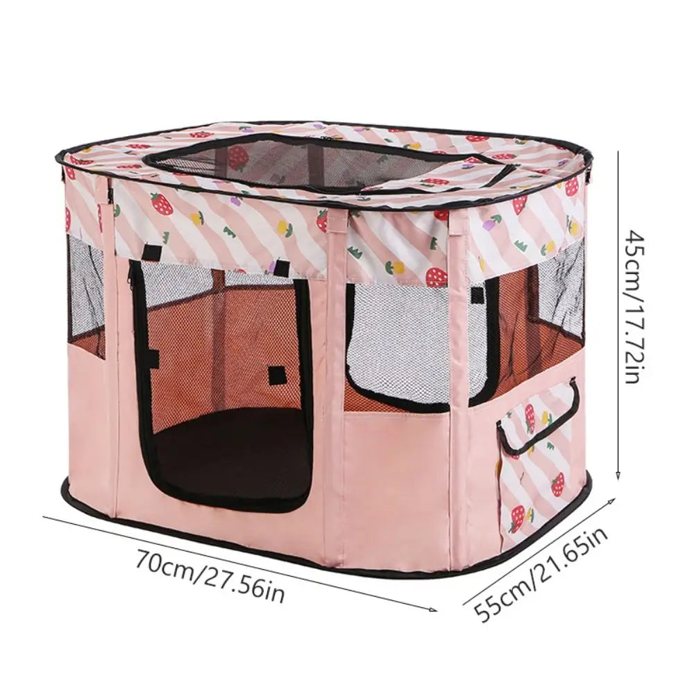 Foldable Cat House Villa – Breathable Mesh & Roller Shutter Door Foldable Pet Tent Richie's