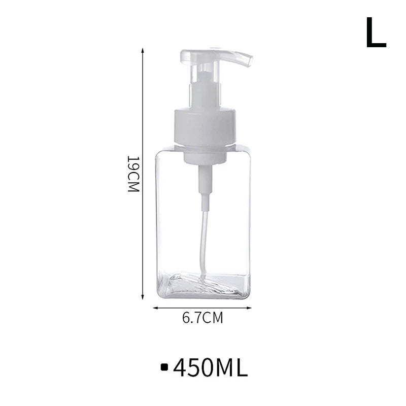 Clear Foam Pump Dispenser Bottles 250ml & 450ml Refillable Foam Pump Dispenser Richie's L-450ml