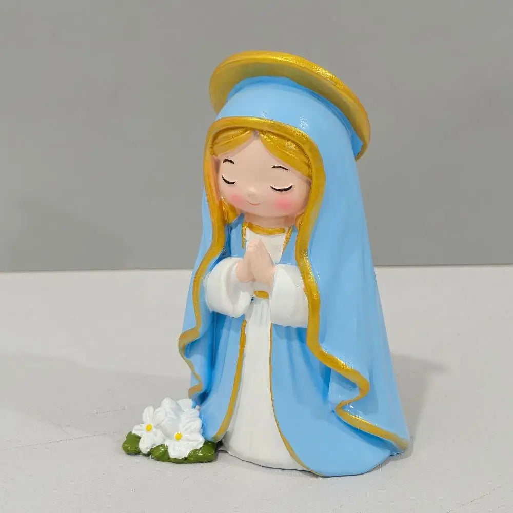 Warm Color Resin Girl Statue Desktop Ornament Home Décor Decorative Figurine Richie's