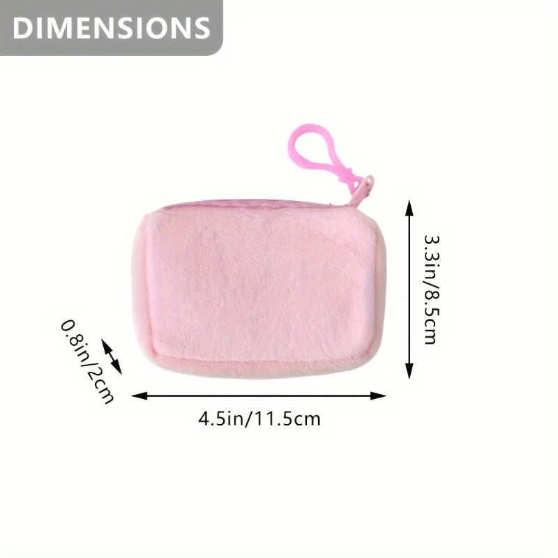 Plush Coin Purse Cute Mini Zipper Wallet Pouch for Women Mini Coin Purse Richie's