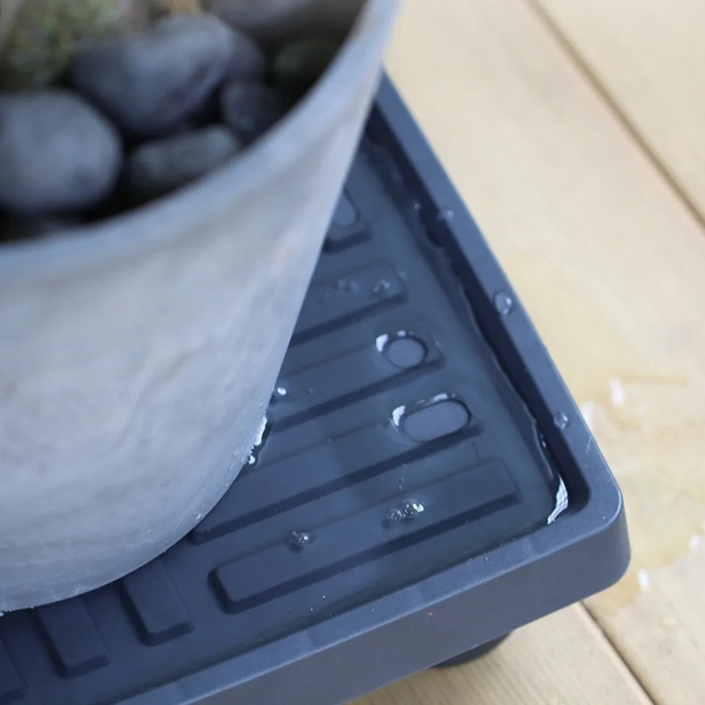Mobile Plant Pot Stand Tray with Wheels – Round & Square Plant Pot Stand Tray Richie's