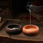 Wooden Incense Holder Bowl Heart Sutra Carved Mini Censer Incense Holder Richie's