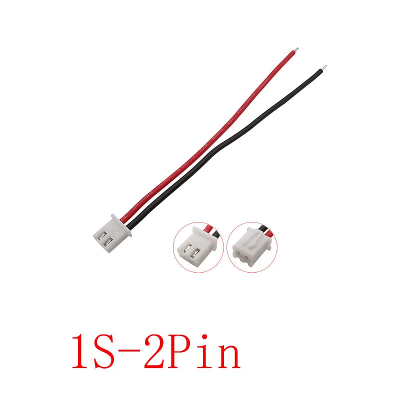 JST XH LiPo Balance Charger Connector 1S–7S 22AWG Silicone Battery Connector Cable Richie's 1S-2Pin 15CM 10Pcs