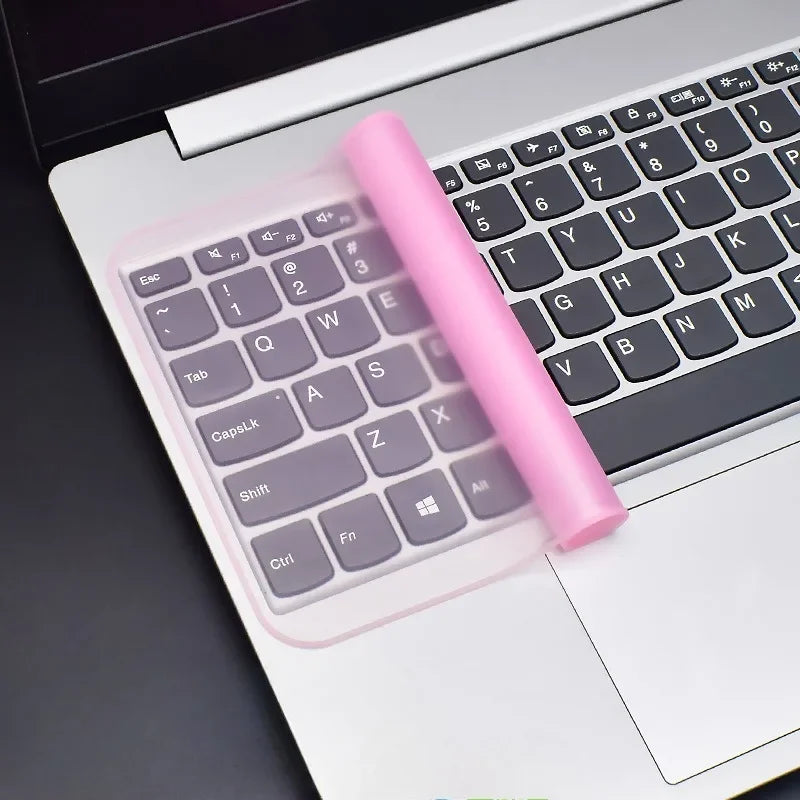 Universal Silicone Laptop Keyboard Cover Protector 12–17 Inch Keyboard Protector Cover Richie's Pink-15-17inch