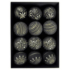 12 Antique-Style Christmas Ball Ornaments – Classic 8cm Baubles Christmas Tree Ornaments Richie's 8 8cm
