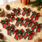 10pcs Christmas Bells with Bows & Ribbons | Tree Ornaments Christmas Bell Ornaments Richie's