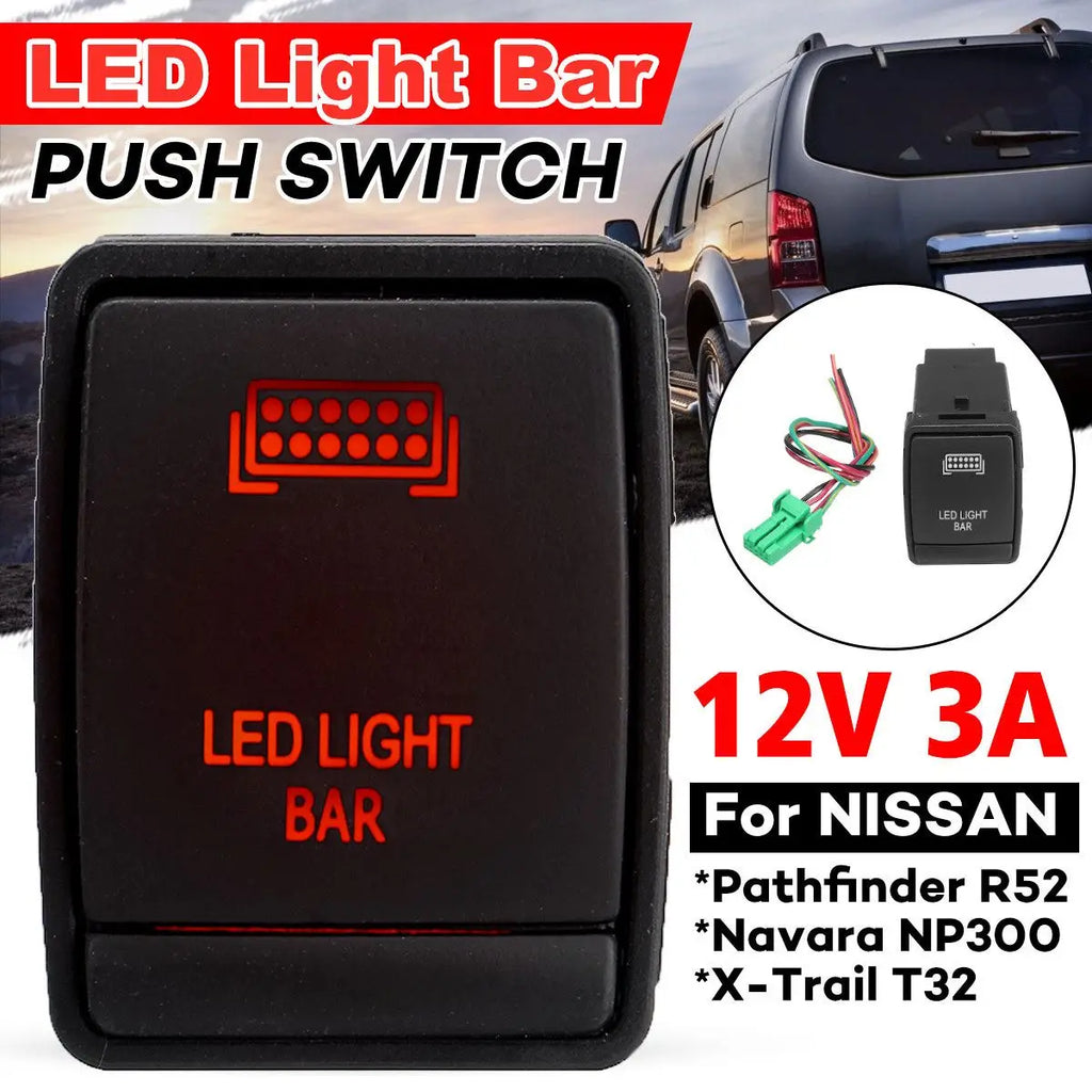 12V 3A LED Push Switch for Nissan Navara NP300 / Pathfinder Automotive LED Switch Richie's