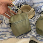 Mini Nylon Makeup Pouch – Portable Travel Storage Bag Makeup Travel Pouch Richie's Green 1pc