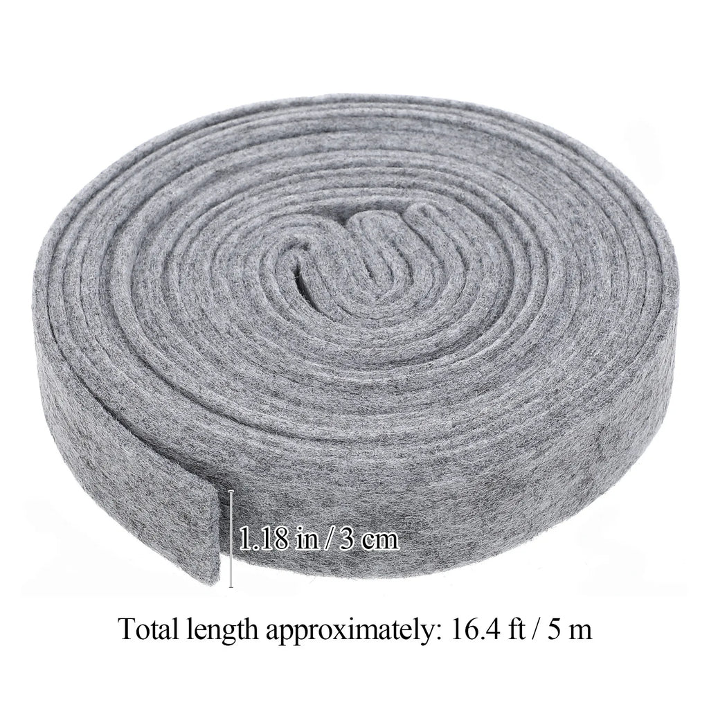 5M Red Wool Felt Ribbon for DIY Crafts & Christmas Decor Felt Craft Ribbon Richie's Grey