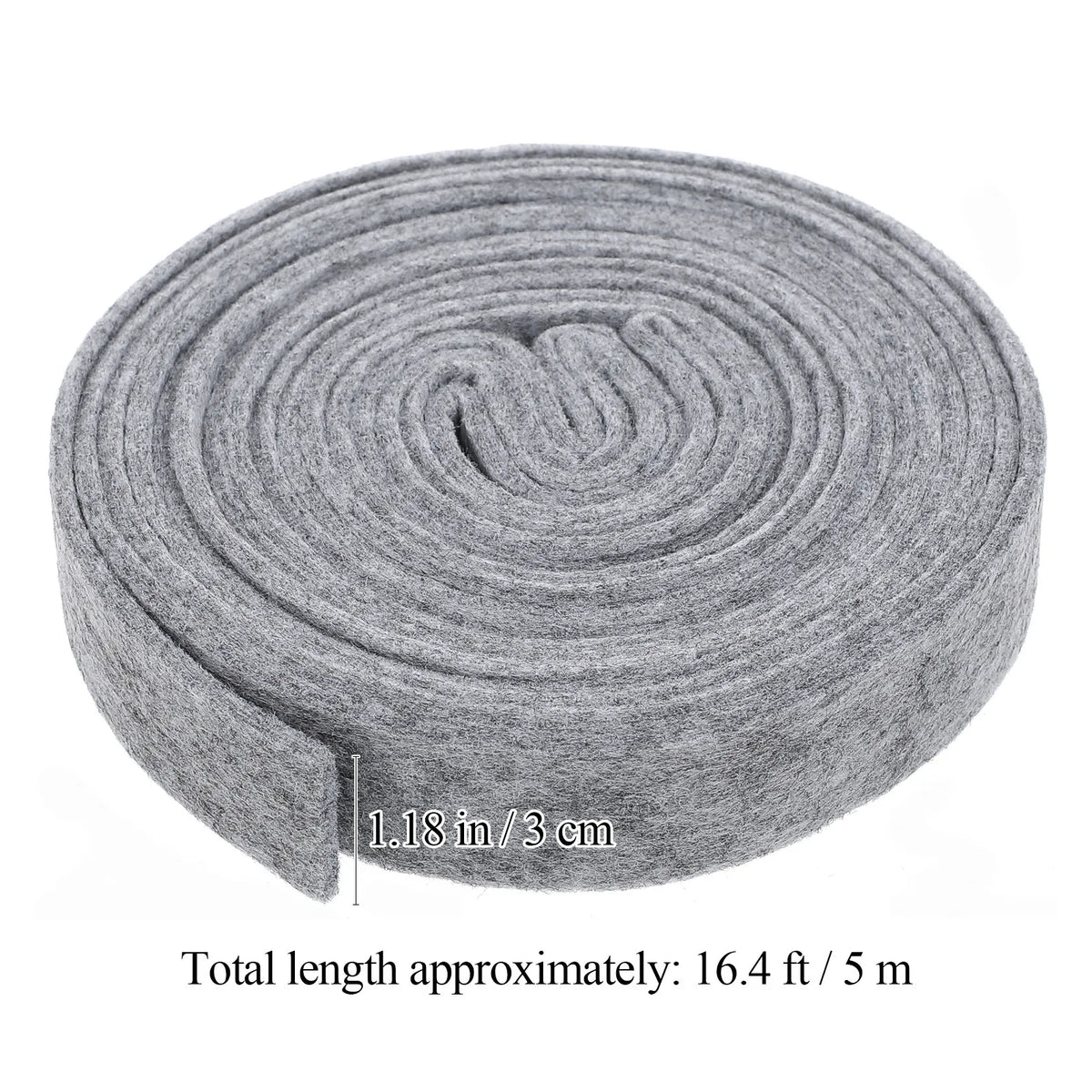 5M Red Wool Felt Ribbon for DIY Crafts & Christmas Decor Felt Craft Ribbon Richie's Grey
