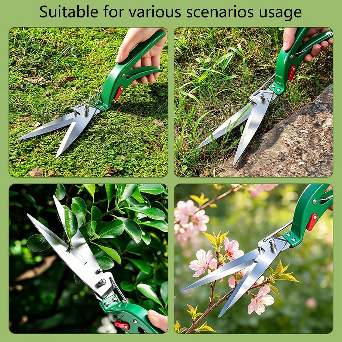 Compact Garden Grass Shears – Manganese Steel Curved Handle Garden Grass Shears Richie's