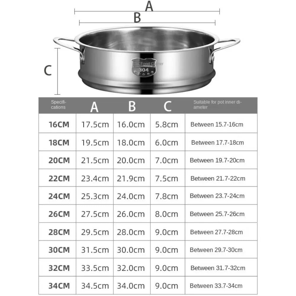 304 Stainless Steel Steamer Basket 16–32cm Food Steam Rack Steamer Basket Richie's