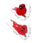 10Pcs Christmas Cardinal Red Bird Clip Ornaments – Xmas Decor Christmas Bird Ornaments Richie's