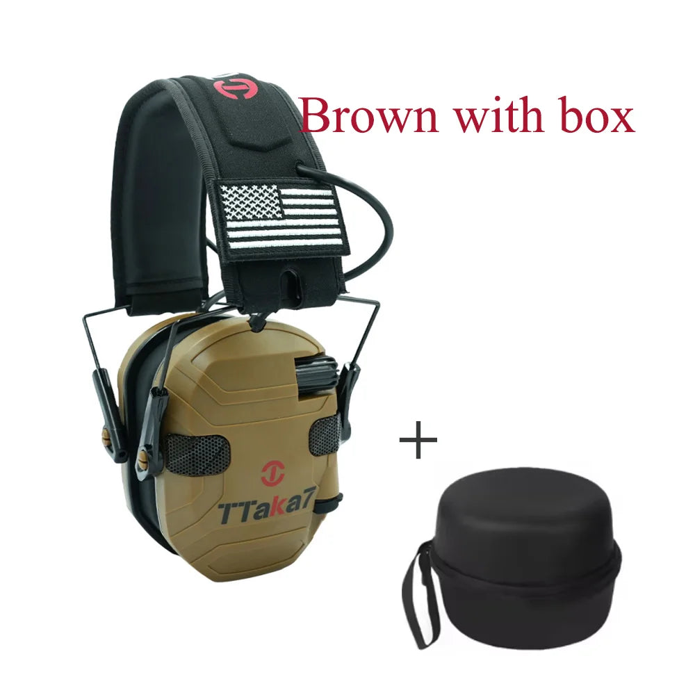 Tactical Electronic Shooting Earmuff – 22 NRR Foldable Electronic Shooting Earmuff Richie's W3 with box-1