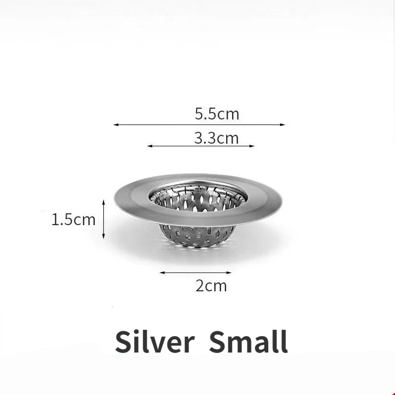 Stainless Steel Sink Strainer & Shower Drain Hair Catcher Sink Drain Strainer Richie's Silver S