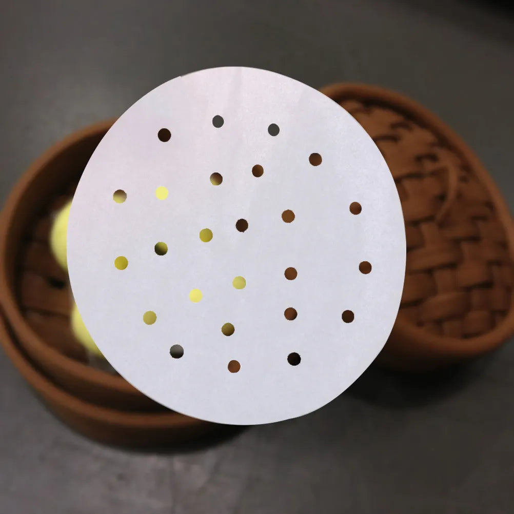400Pcs 7-Inch Round Steamer Paper Liners Non-Stick Air Fryer Mats Steamer Paper Liners Richie's Default Title