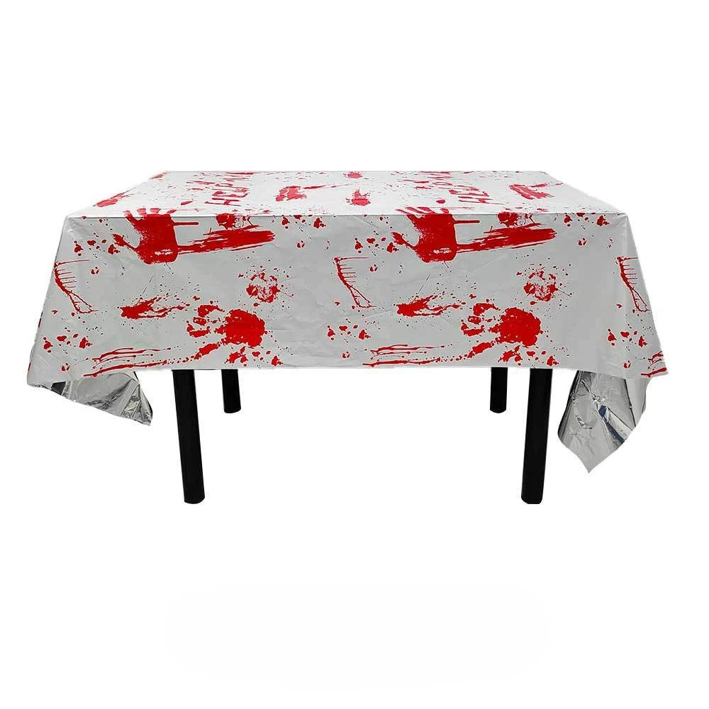 Halloween Plastic Table Cover – Bloody Hands 54×108 in Halloween Table Cover Richie's 1pc