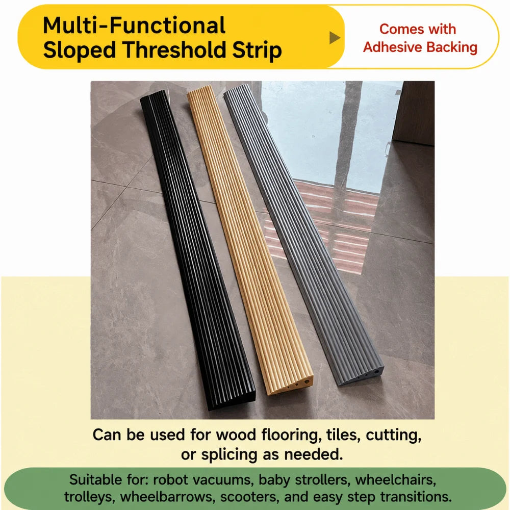 1M Silicone Threshold Ramp Strip for Robot Vacuums & Bikes Threshold Ramp Strip Richie's