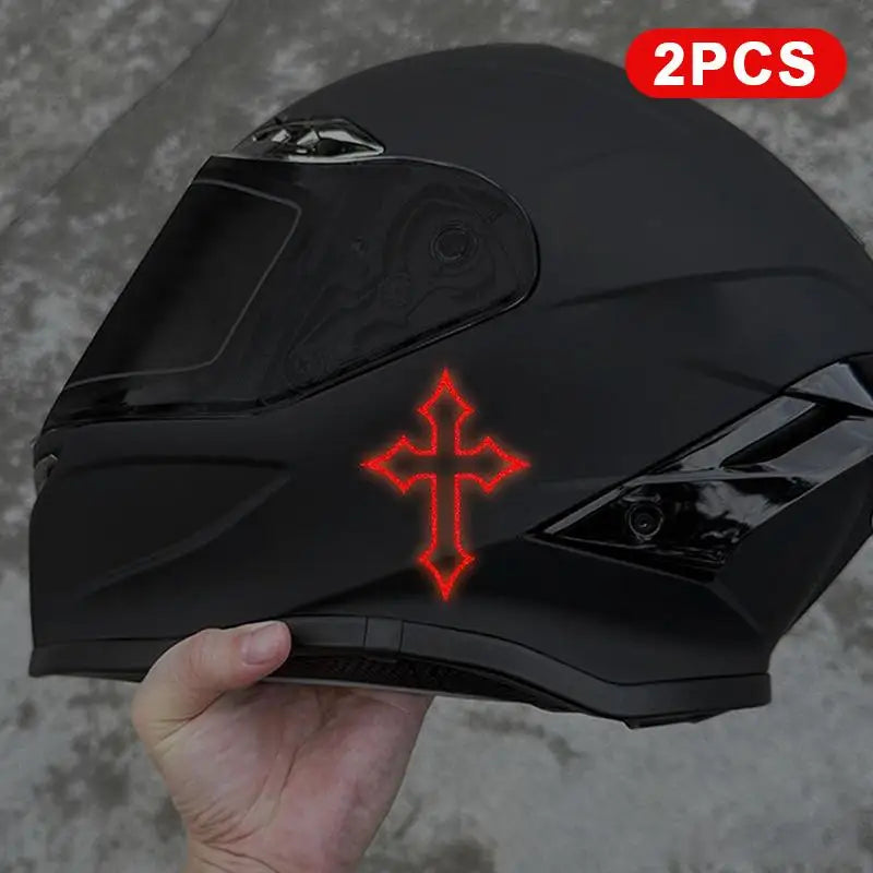 2Pcs Reflective Cross Stickers – Waterproof Night Visibility Decals Reflective Decal Stickers Richie's A3